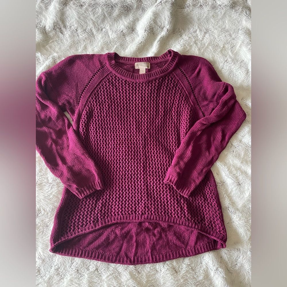 Forever 12 Maroon purple sweater size small